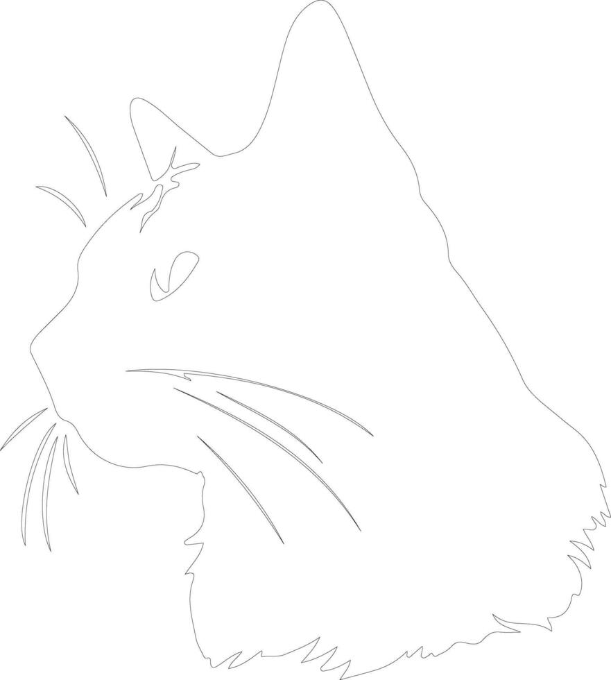 chartreux kat schets silhouet vector