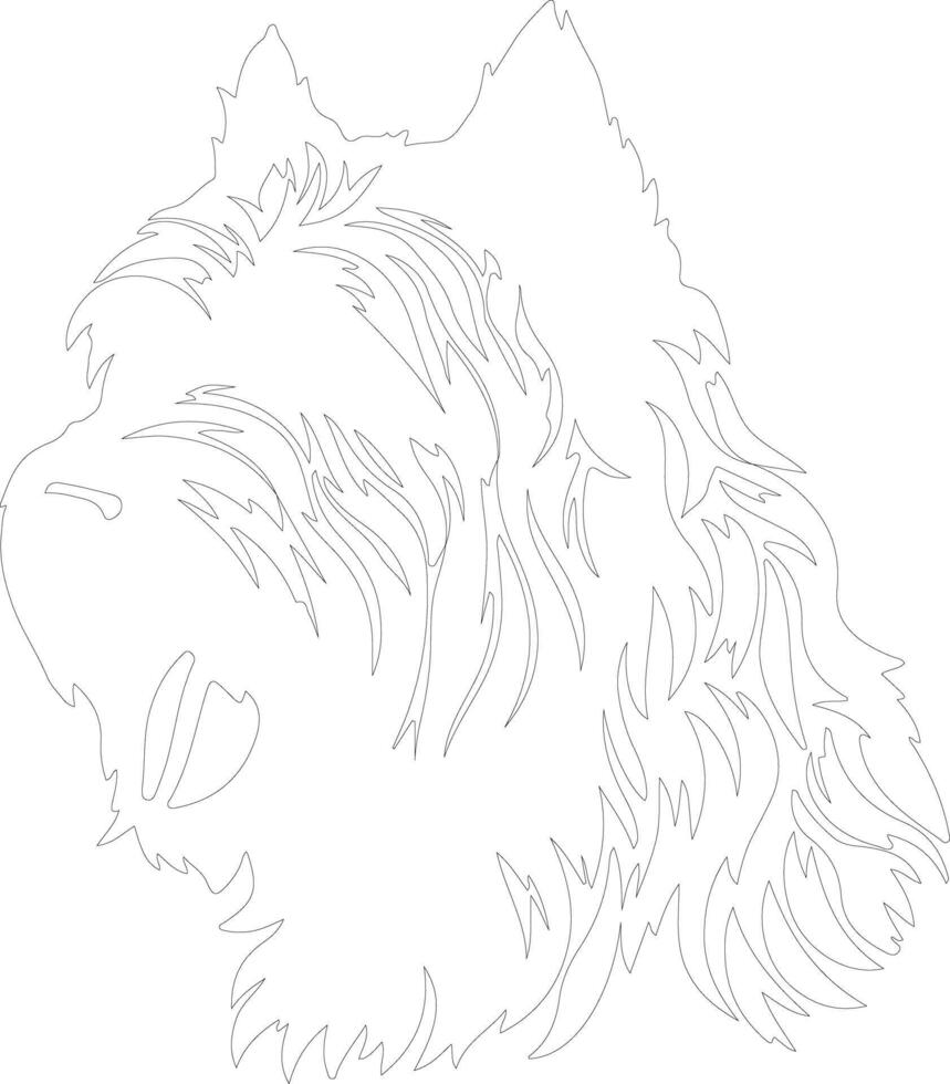 bouvier des vlaanderen schets silhouet vector