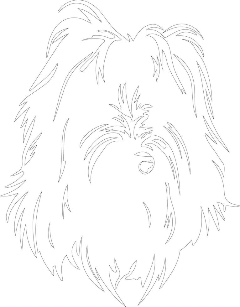 briard schets silhouet vector