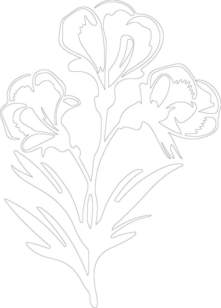 ai gegenereerd freesia schets silhouet vector