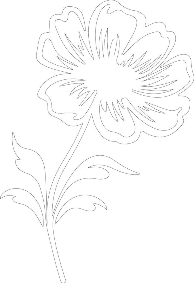 ai gegenereerd gillyflower schets silhouet vector