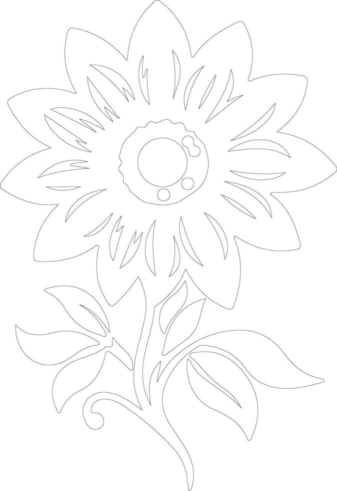 ai gegenereerd gillyflower schets silhouet vector