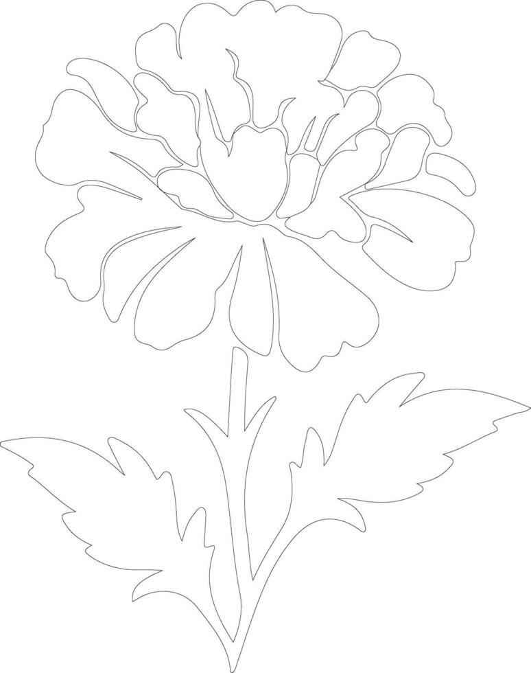 ai gegenereerd goudsbloem schets silhouet vector