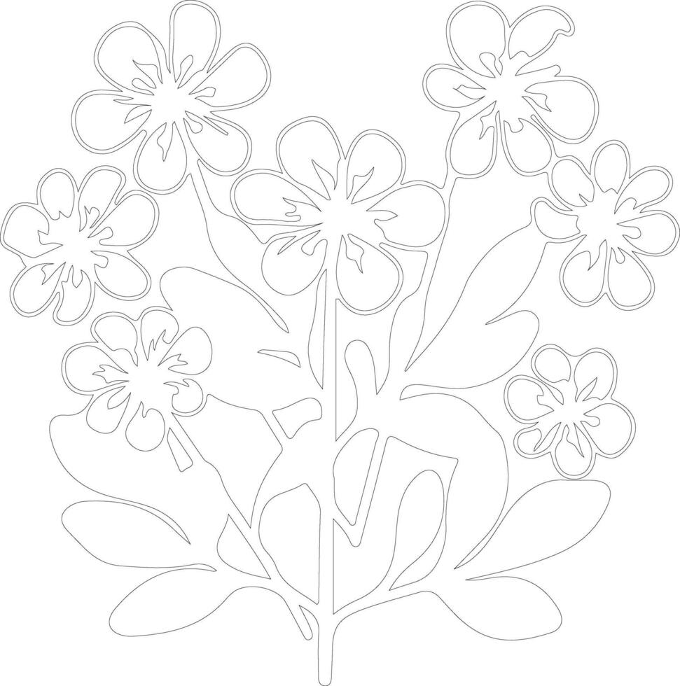 ai gegenereerd Candytuft schets silhouet vector