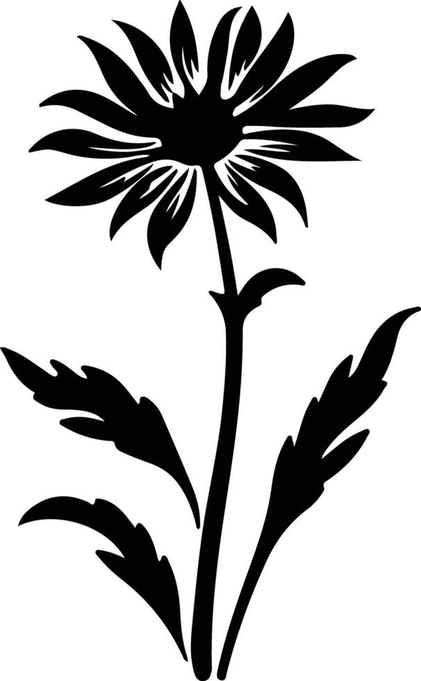 ai gegenereerd korenbloem zwart silhouet vector