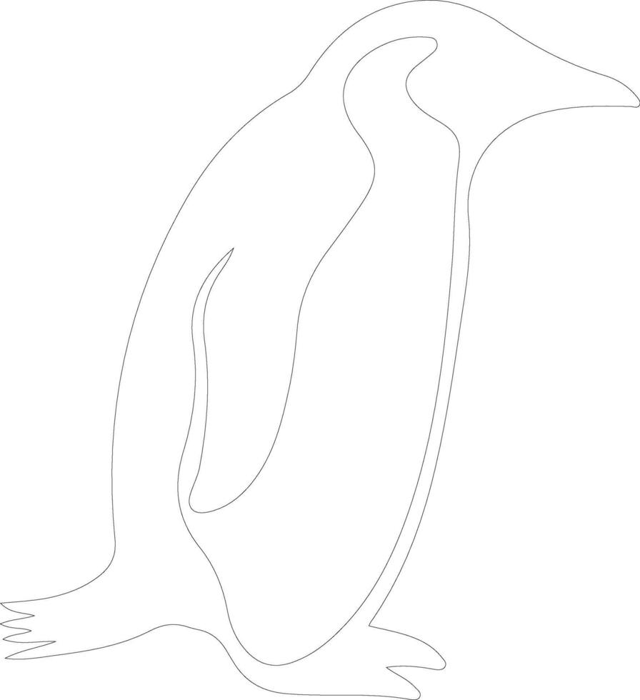 ai gegenereerd pinguïn schets silhouet vector