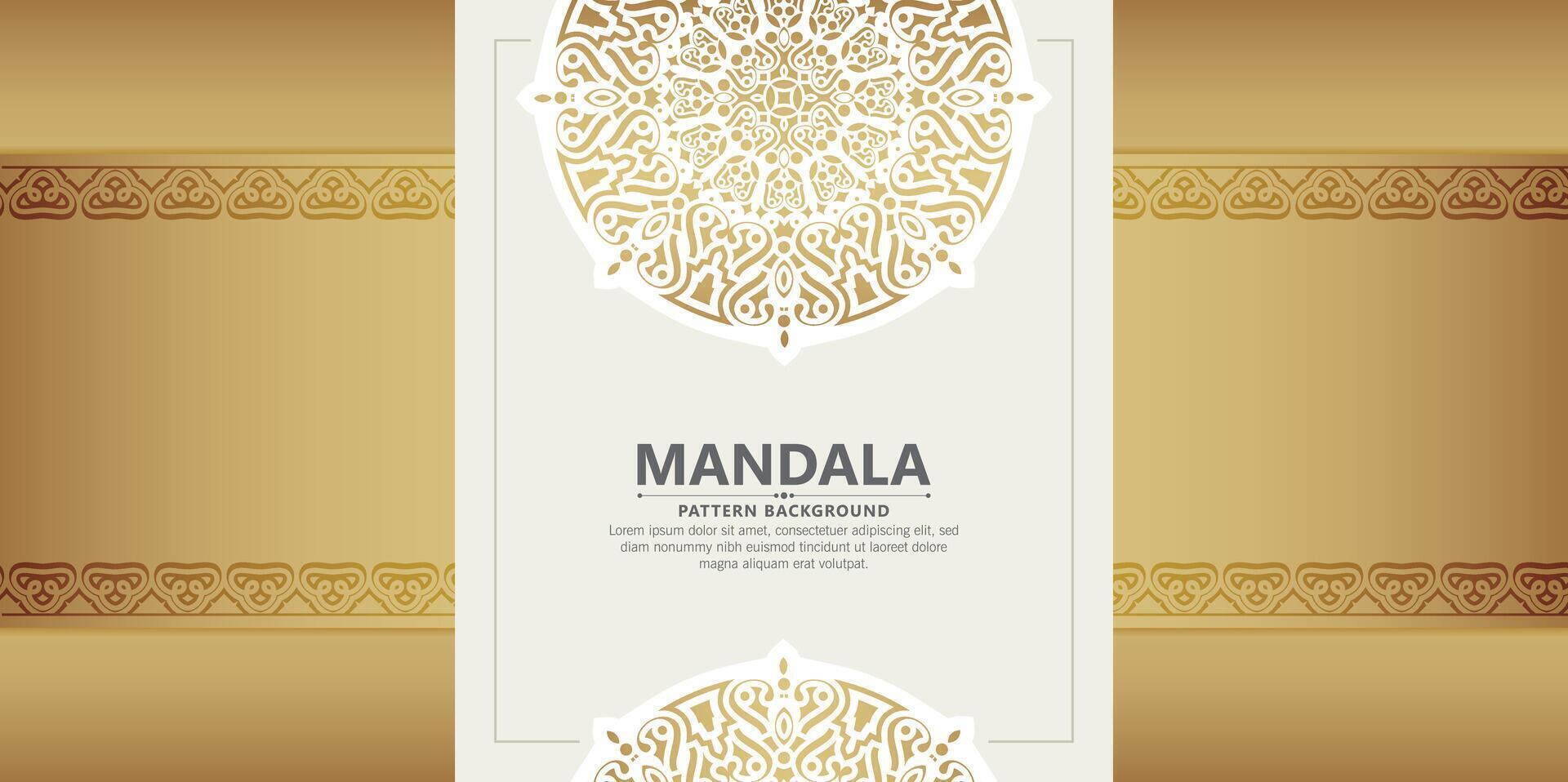 elegant wit mandala-concept als achtergrond vector