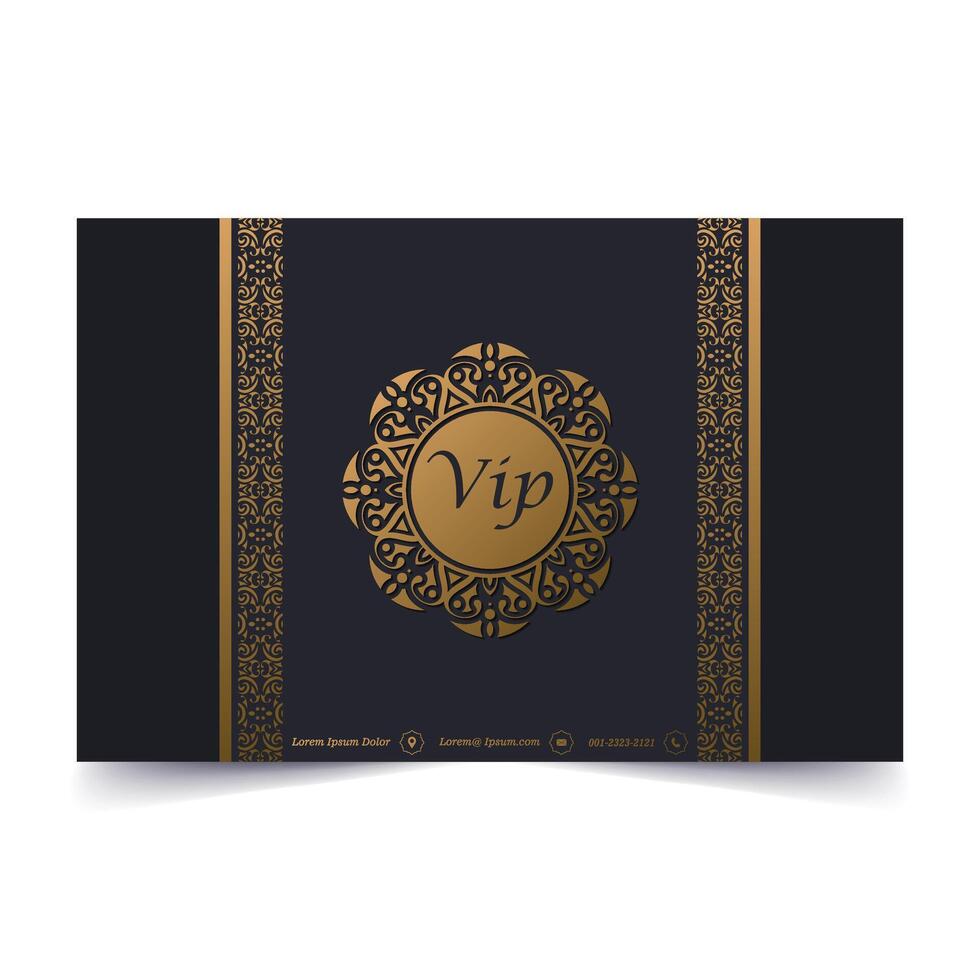 luxe donkere vip-kaart in ornamenttextuur vector