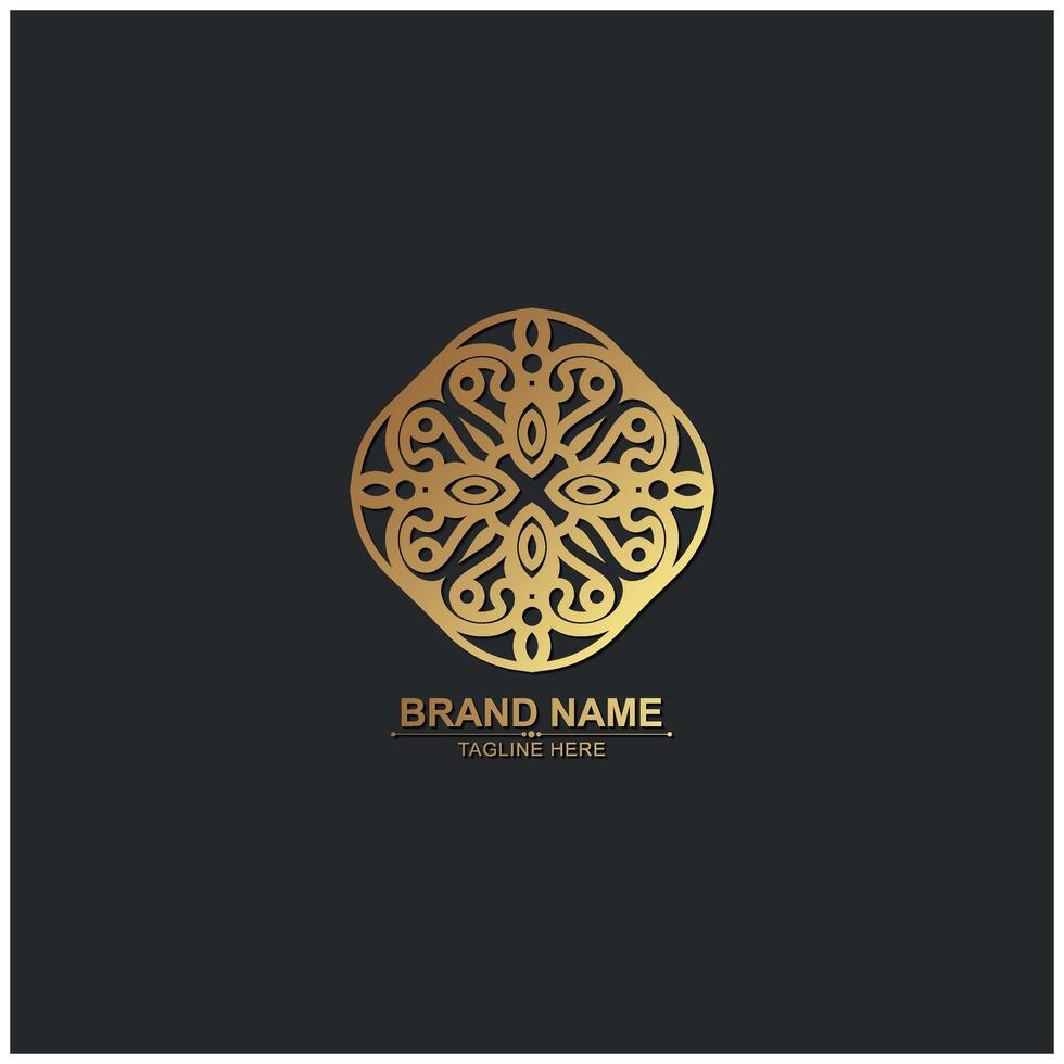 luxe ornament logo lijntekeningen vector