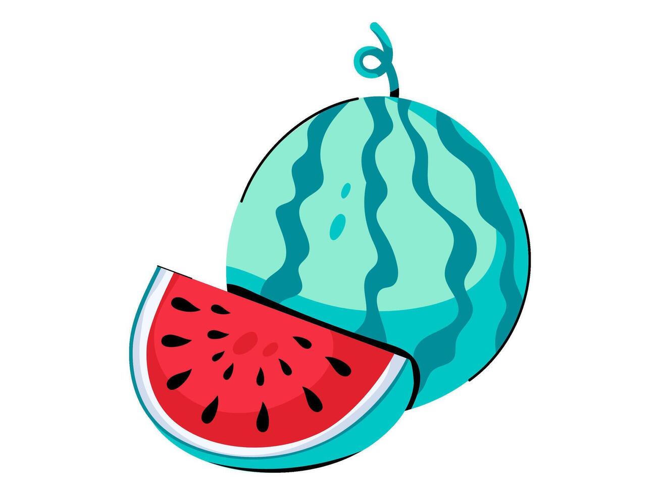 watermeloen ontwerp met modern illustratie concept stijl voor insigne boerderij landbouw sticker illustratie vector