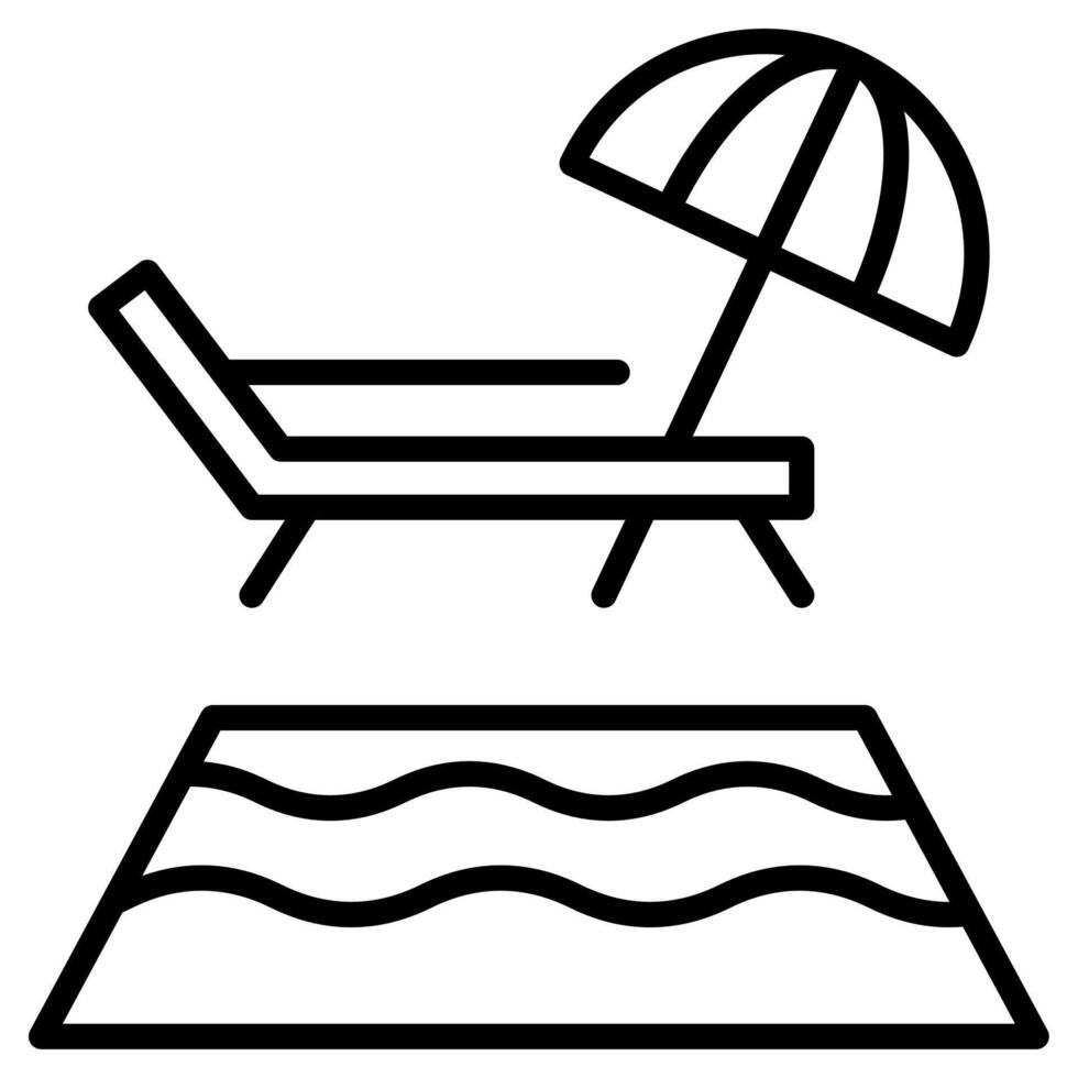 hotel zwembad icoon lijn vector illustratie