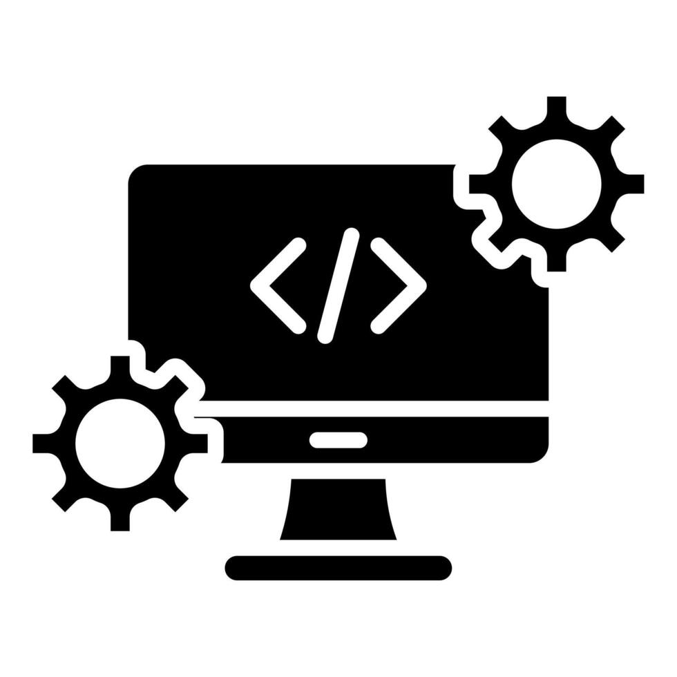 software ontwikkeling icoon lijn vector illustratie