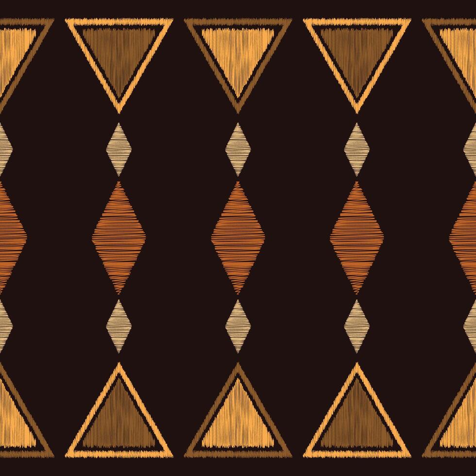 traditioneel etnisch ikat motief kleding stof patroon achtergrond meetkundig .Afrikaanse ikat borduurwerk etnisch oosters patroon bruin achtergrond behang. abstract,vector,illustratie.textuur,frame,decoratie. vector