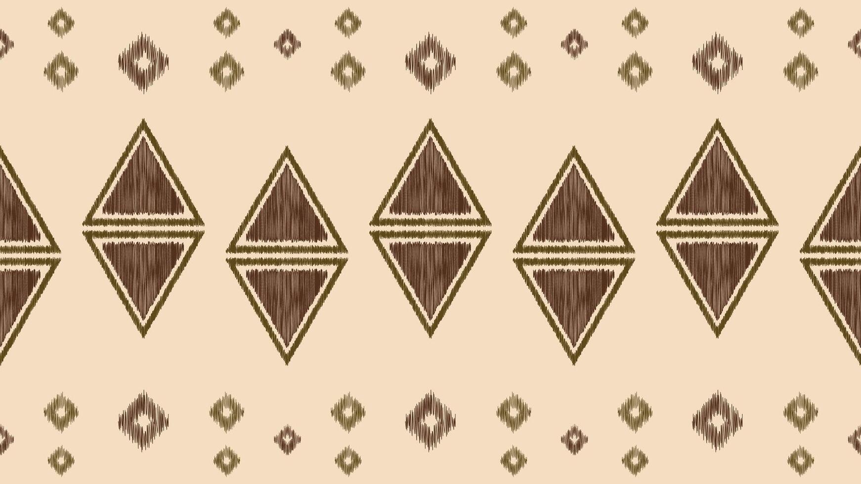 traditioneel etnisch ikat motief kleding stof patroon meetkundig stijl.afrikaans ikat borduurwerk etnisch oosters patroon bruin room achtergrond behang. abstract,vector,illustratie.textuur,frame,decoratie. vector