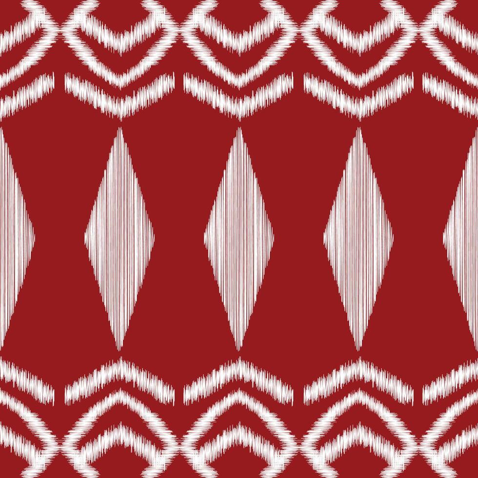 traditioneel etnisch ikat motief kleding stof patroon meetkundig stijl.afrikaans ikat borduurwerk etnisch oosters patroon rood achtergrond behang. abstract,vector,illustratie.textuur,frame,decoratie. vector