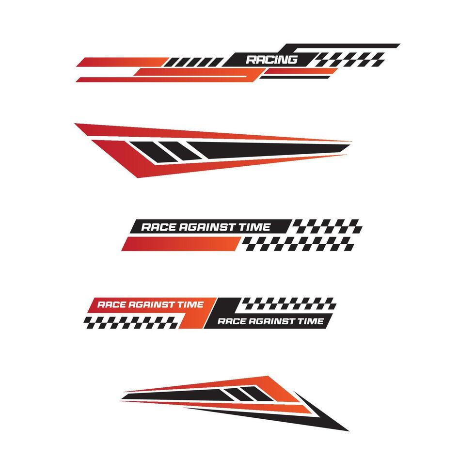 prinspoort racing strepen auto stickers. wijziging lichaam snelheid en drift vinyl sticker voor auto fiets en vrachtwagen. vector ras auto stickers geïsoleerd reeks