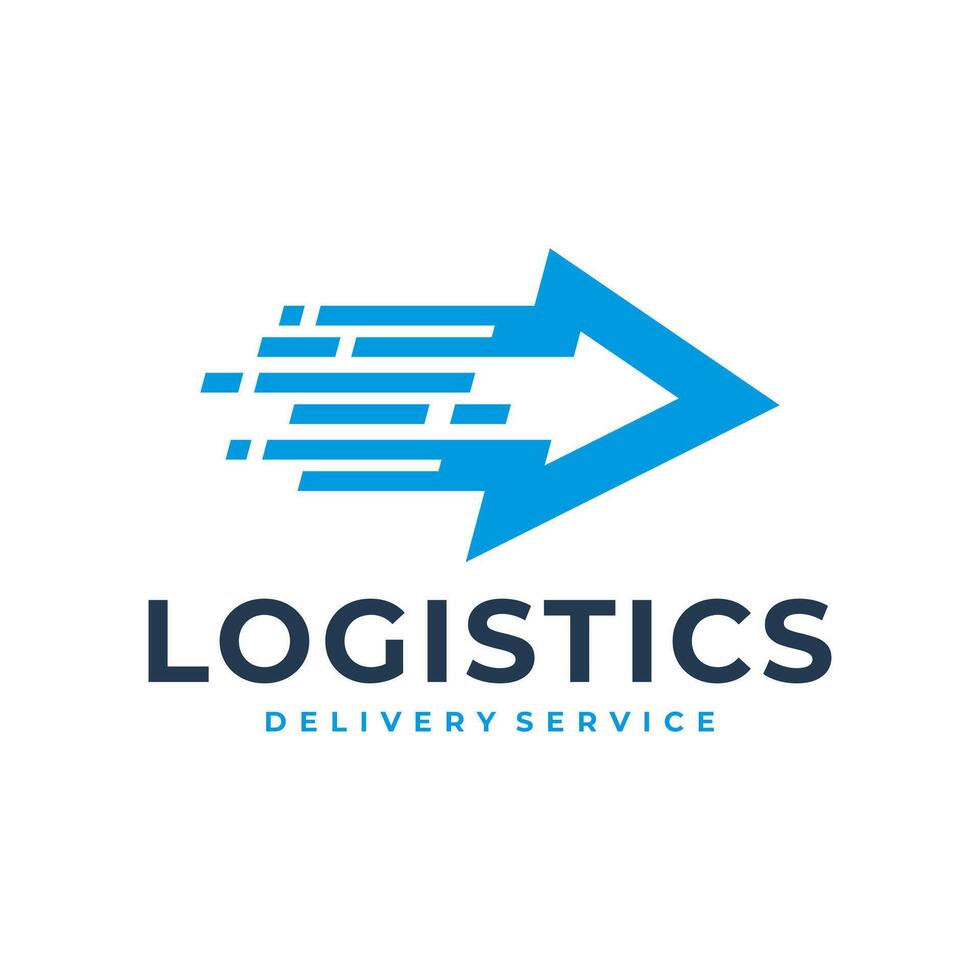 logistiek logo, pijl ontwerp logo sjabloon, vector illustratie