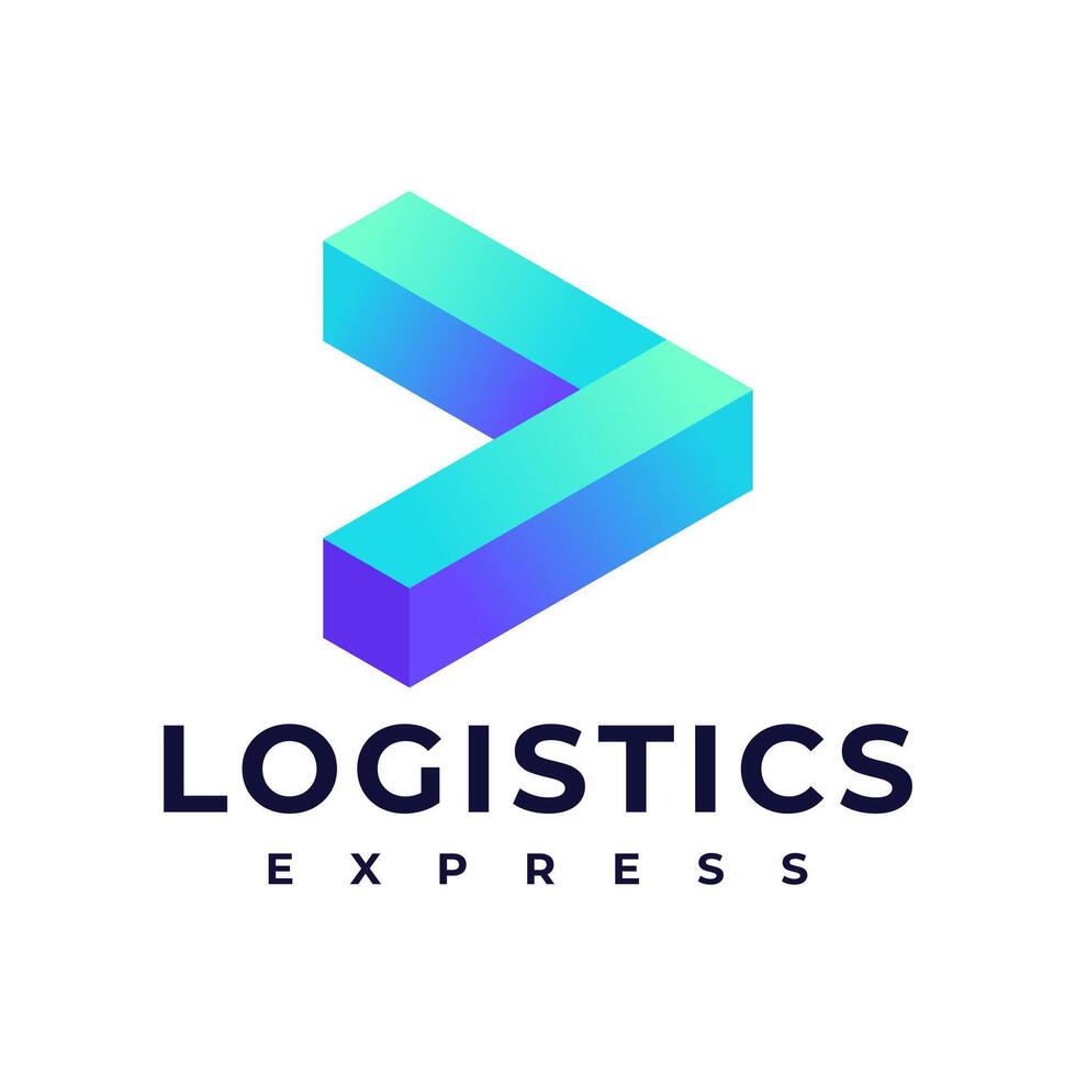 logistiek bedrijf logo vector met pijl ontwerp. vector illustratie