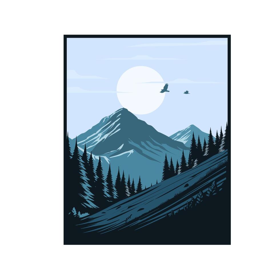 berglandschap vectorillustratie vector