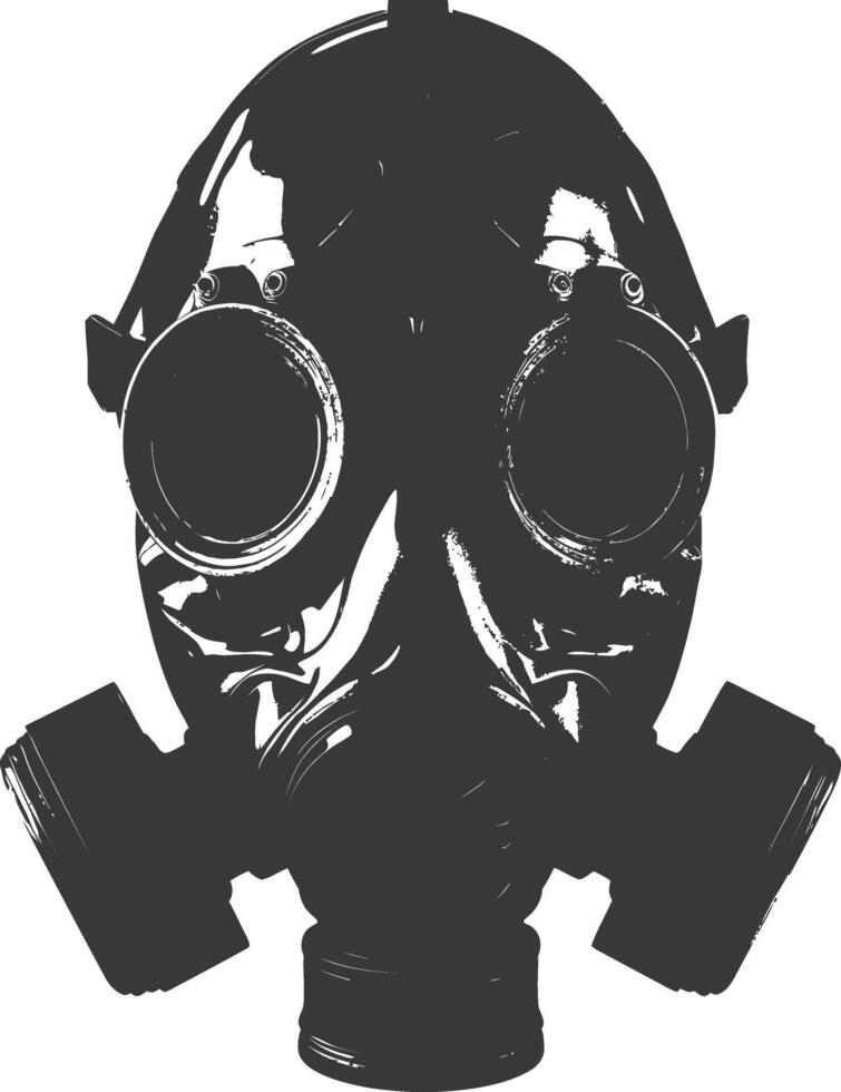 ai gegenereerd silhouet gas- masker zwart kleur enkel en alleen vector