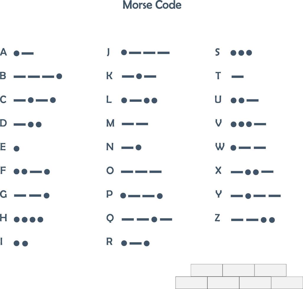 reeks van morse code. geheim teken vector