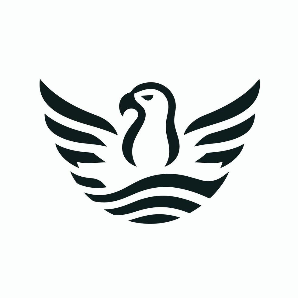 adelaar gemakkelijk logo vector