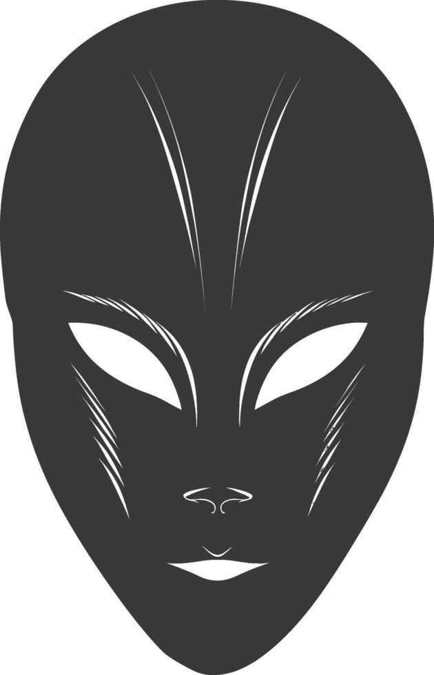 ai gegenereerd silhouet masker voor de maskerade zwart kleur enkel en alleen vector