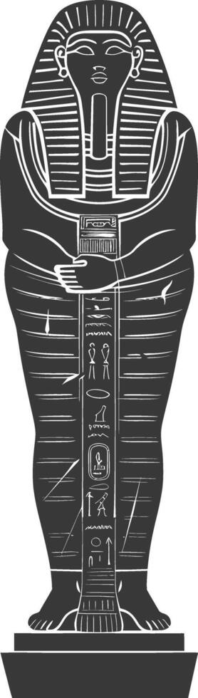 ai gegenereerd silhouet oude Egypte sarcofaag zwart kleur enkel en alleen vector