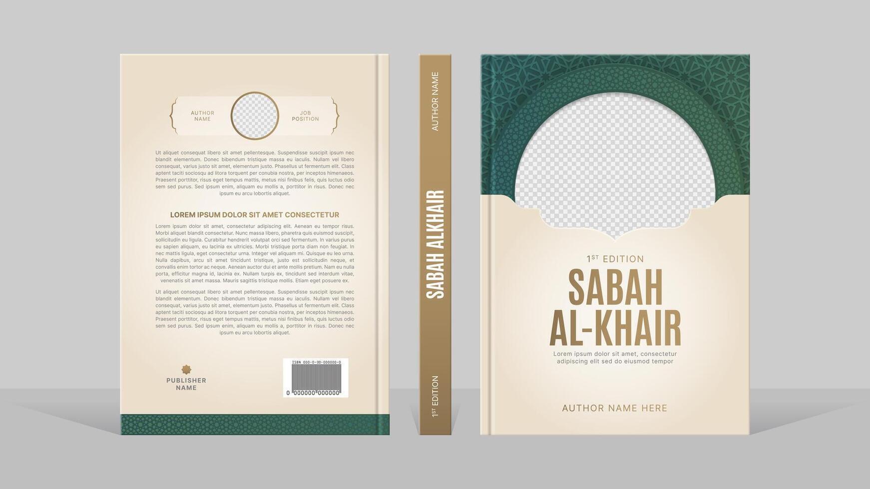 Islamitisch Arabisch stijl wit en gouden boek Hoes sjabloon ontwerp met arabesk Marokkaans patroon vector