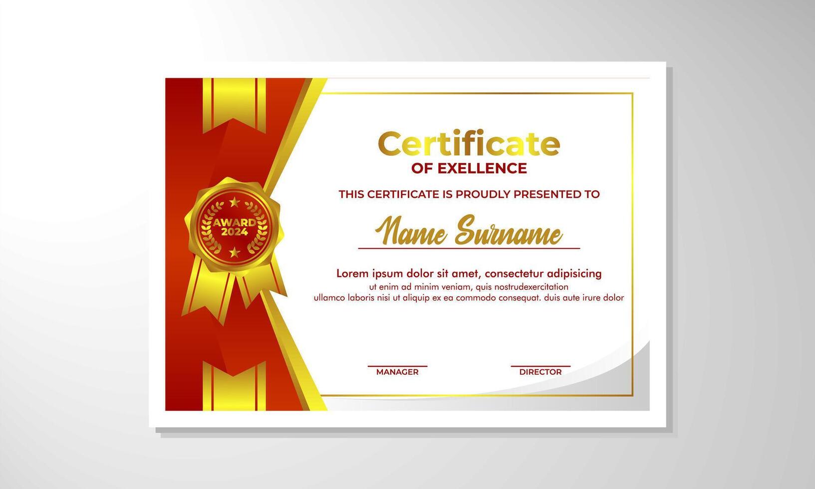 elegant helling certificaat ontwerp sjabloon vector