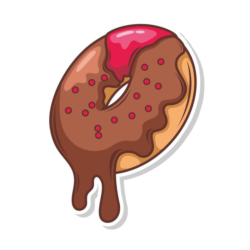 heerlijk donut vector hand- trek illustratie