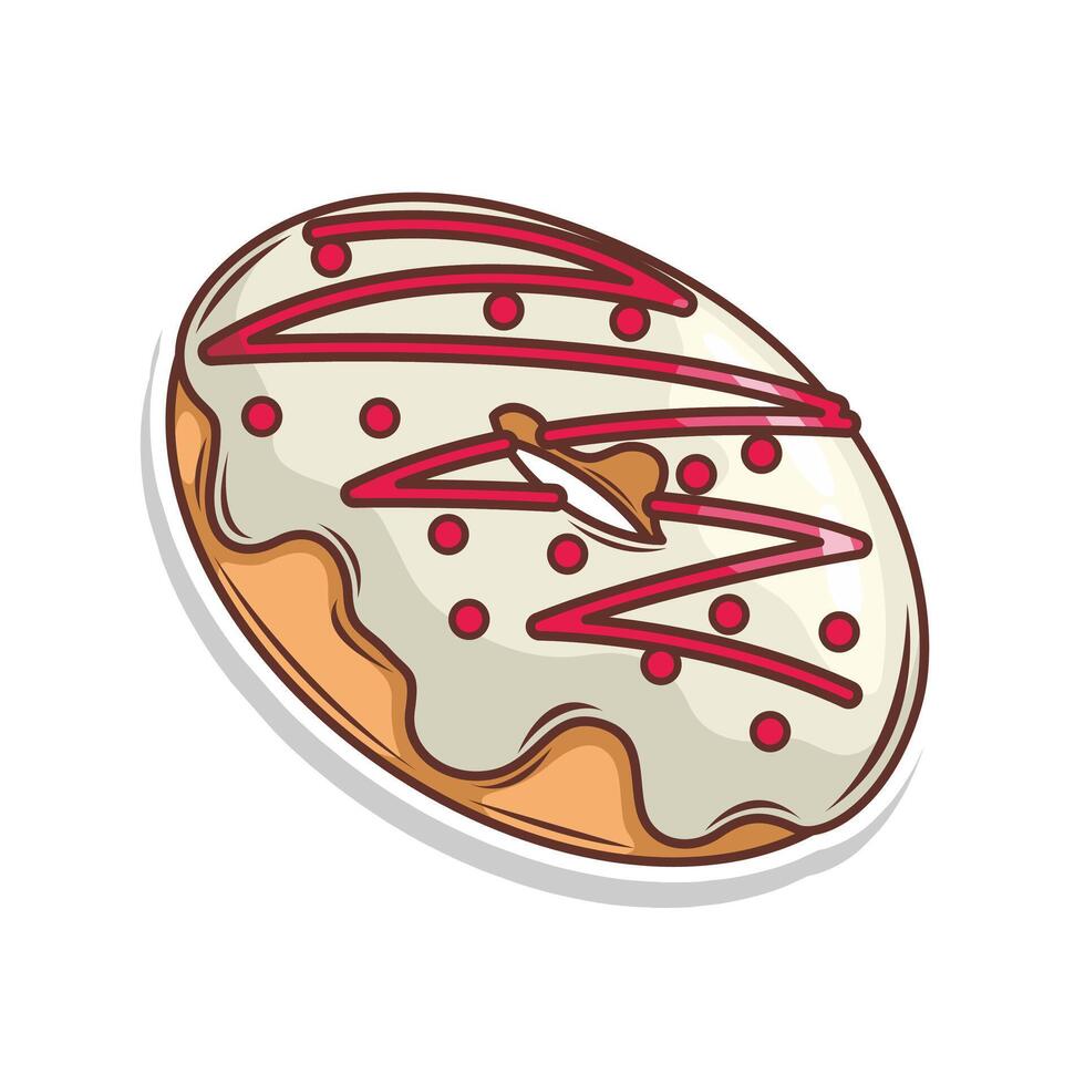 heerlijk donut vector hand- trek illustratie