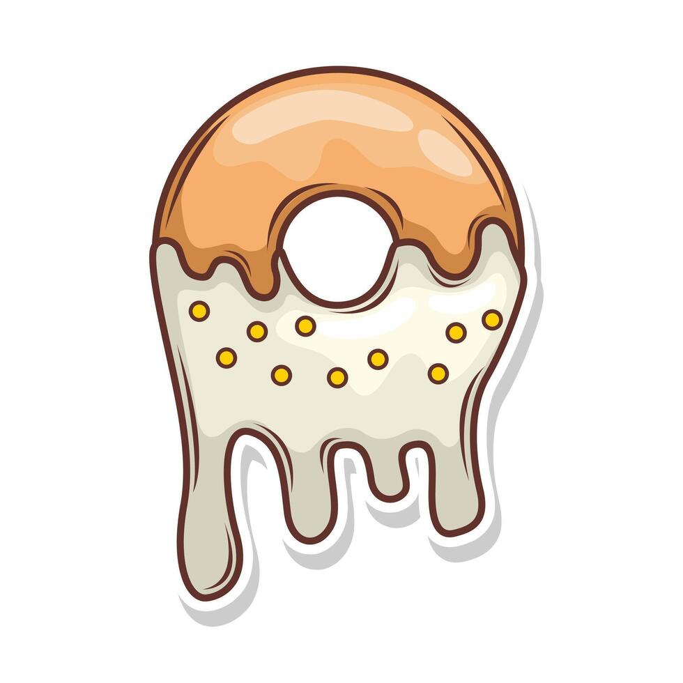 heerlijk donut vector hand- trek illustratie