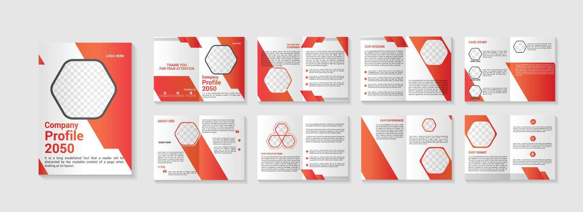 bedrijf profiel of bedrijf brochure ontwerp sjabloon vector