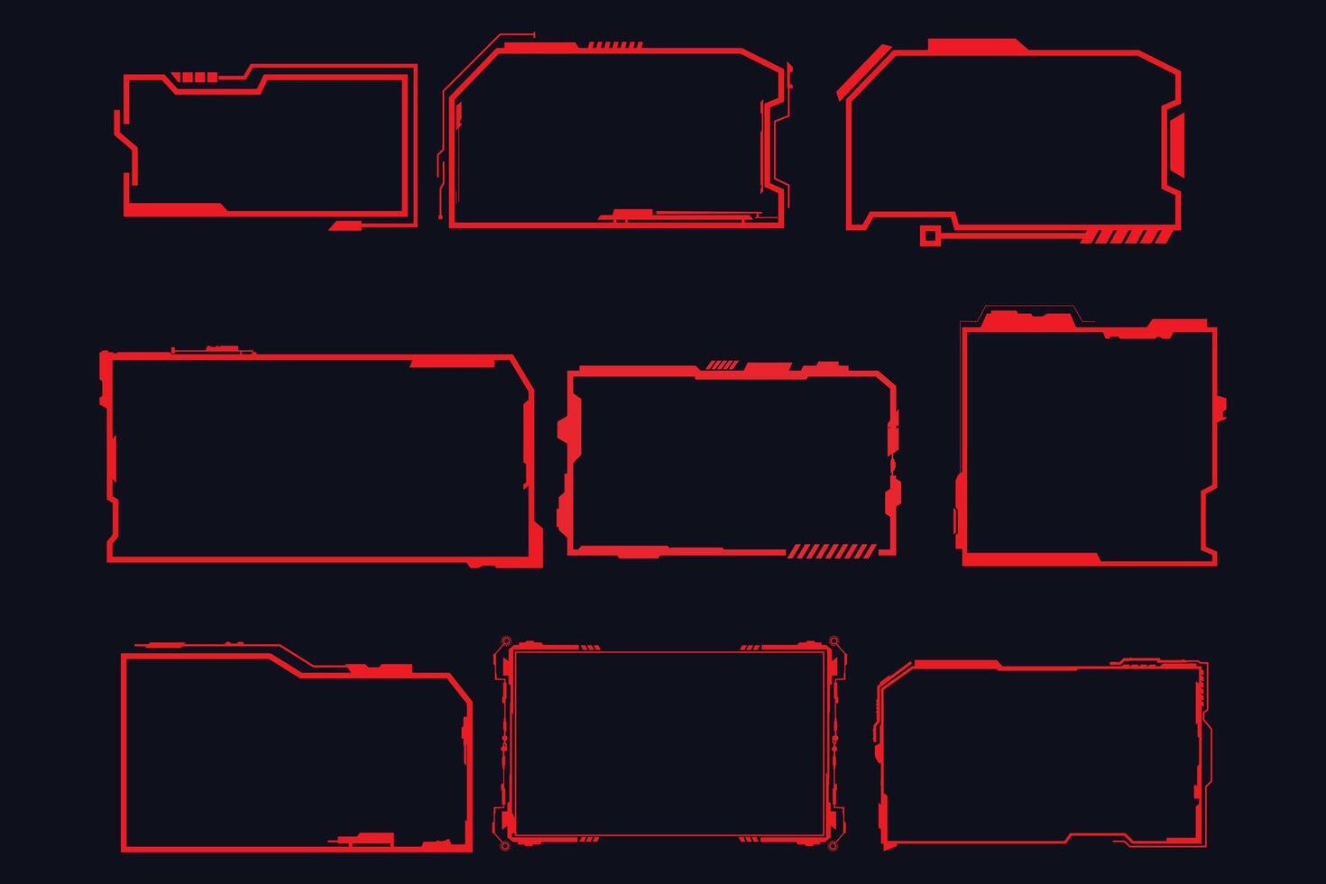 digitaal koppel hud elementen reeks pak. gebruiker koppel, kader schermen. toelichtingen titels, fui cirkel set, bezig met laden bars. dashboard realiteit technologie scherm. vector