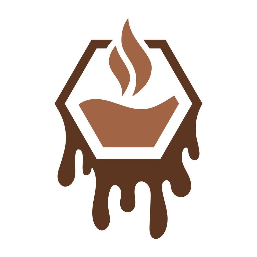 chocola drinken logo icoon concept illustratie vector