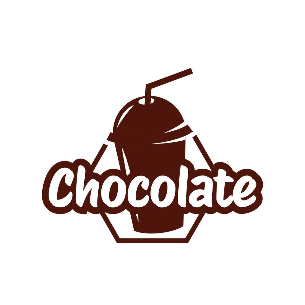 chocola drinken logo icoon concept illustratie vector