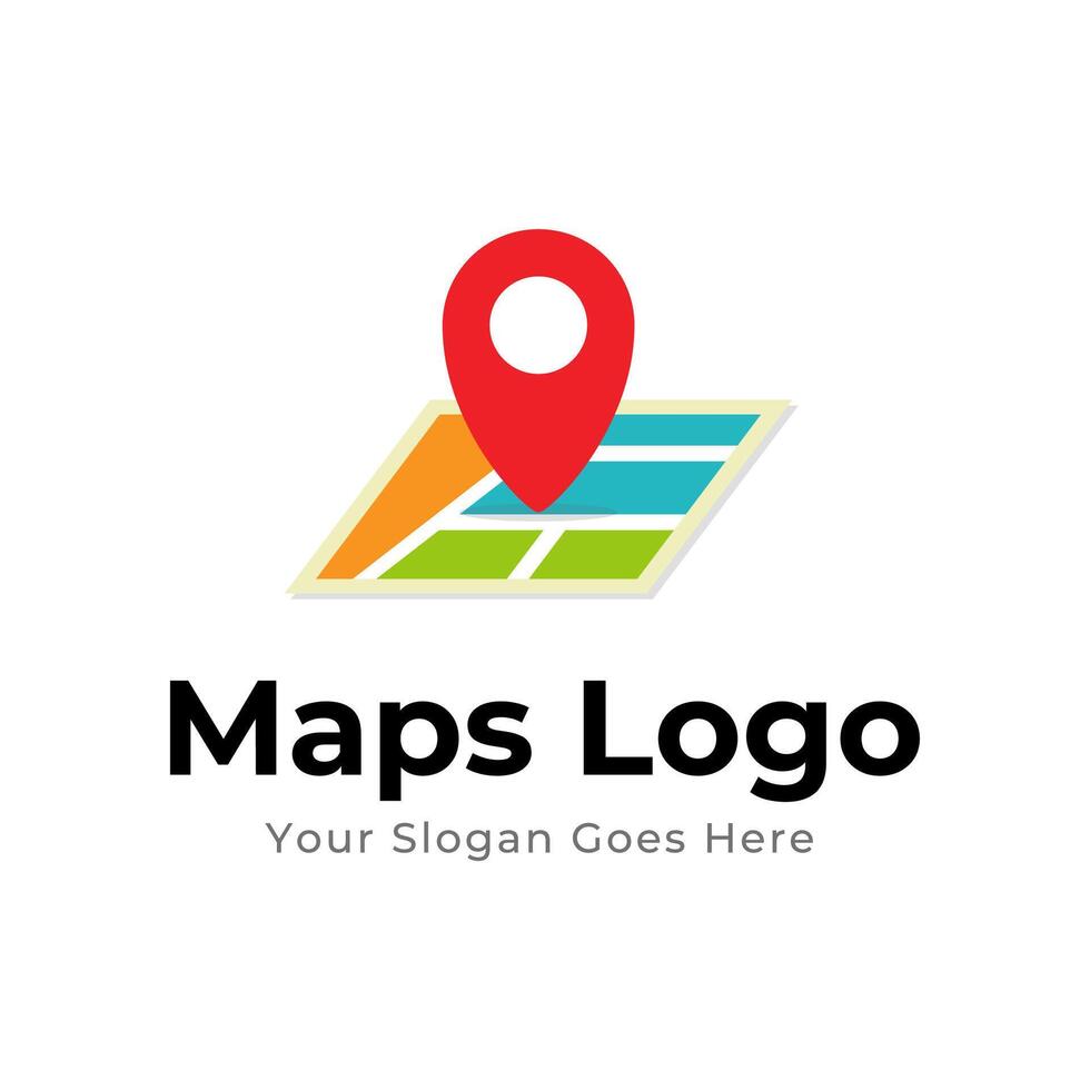 kaart pin logo ontwerp element. kaart pin plaats icoon logo ontwerp vector