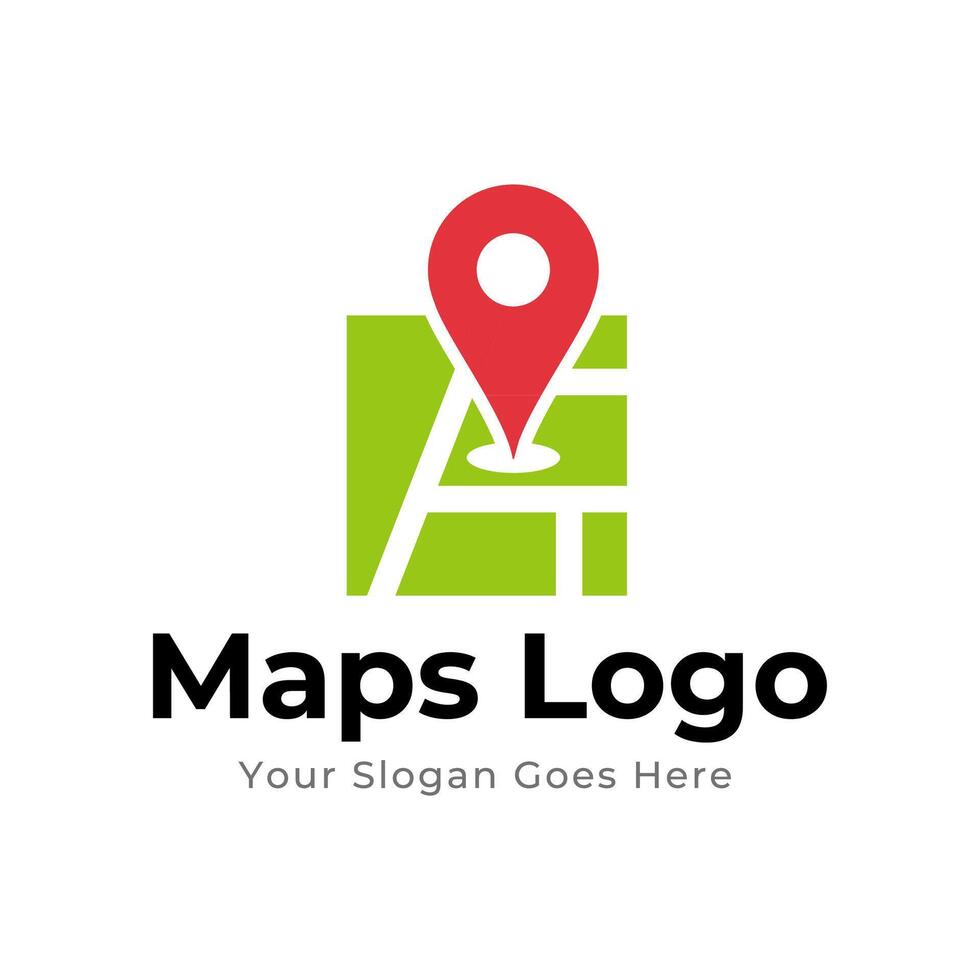kaart pin logo ontwerp element. kaart pin plaats icoon logo ontwerp vector