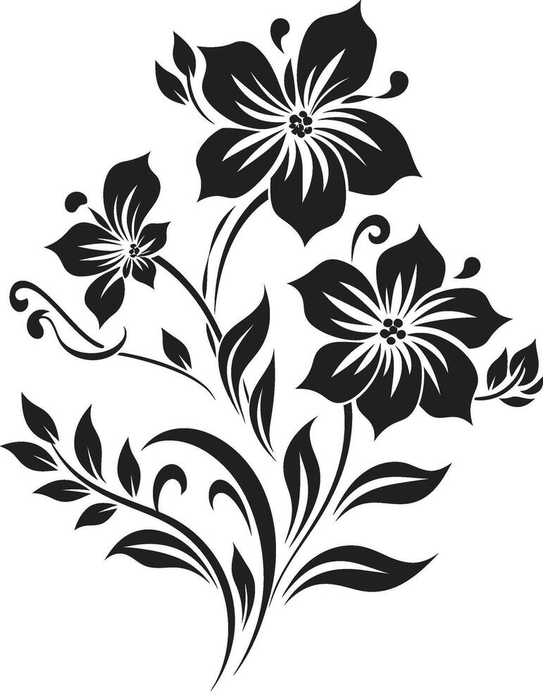 gemakkelijk bloemblad symbool monochroom icoon geschetst bloesem zwart vector symbool