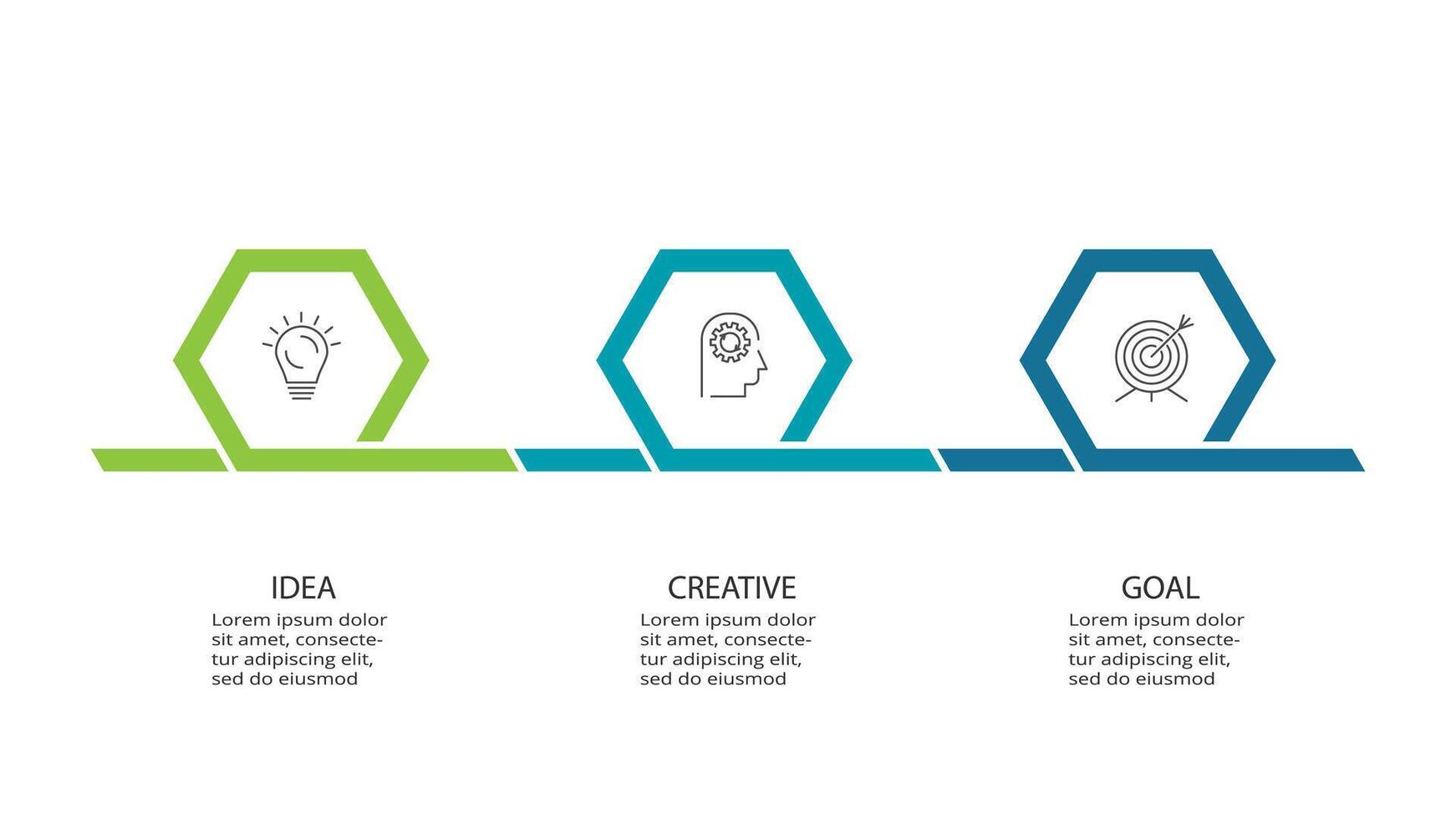 tijdlijn met 3 elementen, infographic sjabloon voor web, bedrijf, presentaties, vector illustratie