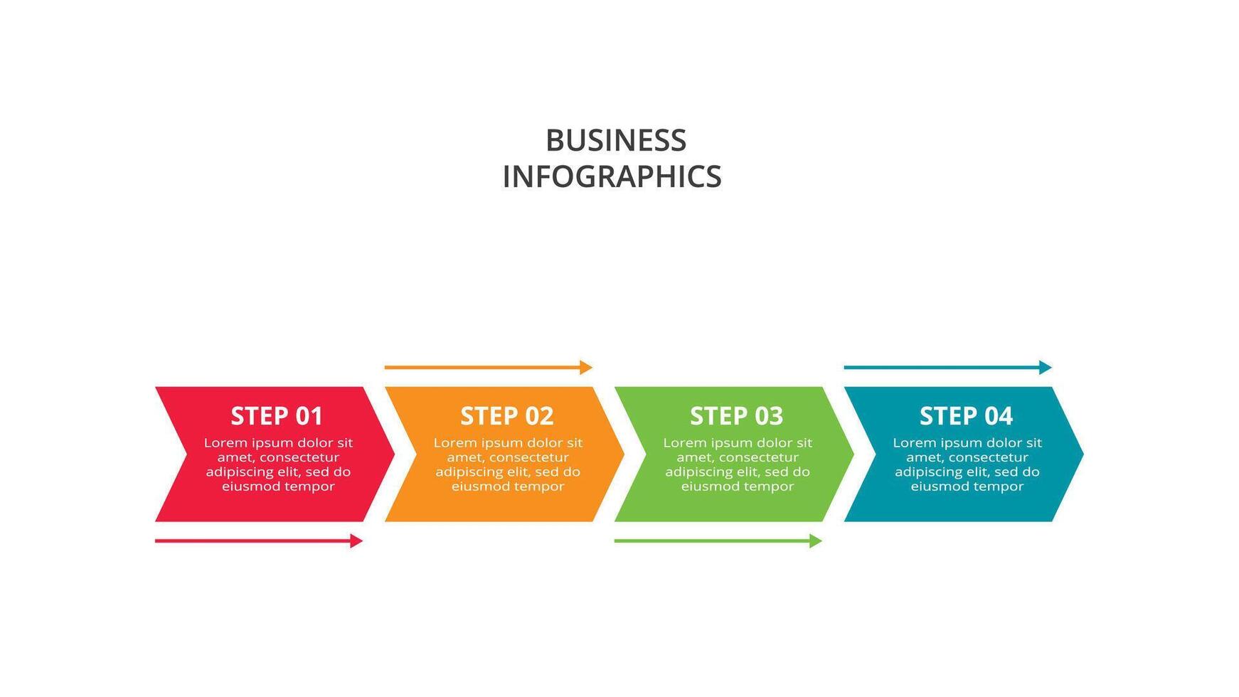 creatief concept voor infographic met 4 stappen, opties, onderdelen of processen. bedrijf gegevens visualisatie. vector