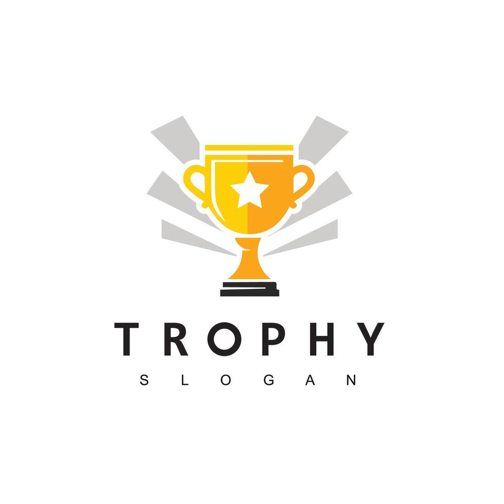 winnaar trofee logo sjabloon, leiderschap en competitie award icoon vector