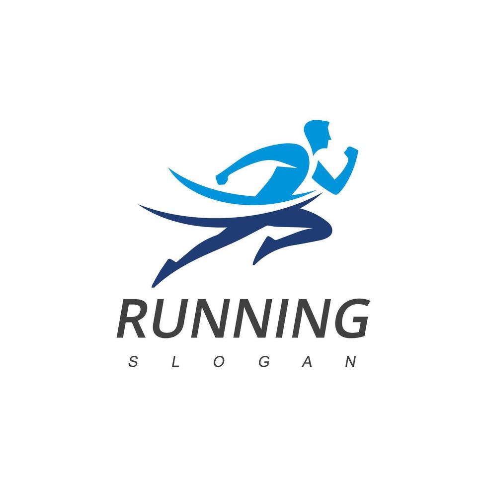 rennen Mens logo ontwerpen. levering sport geschiktheid logo vector