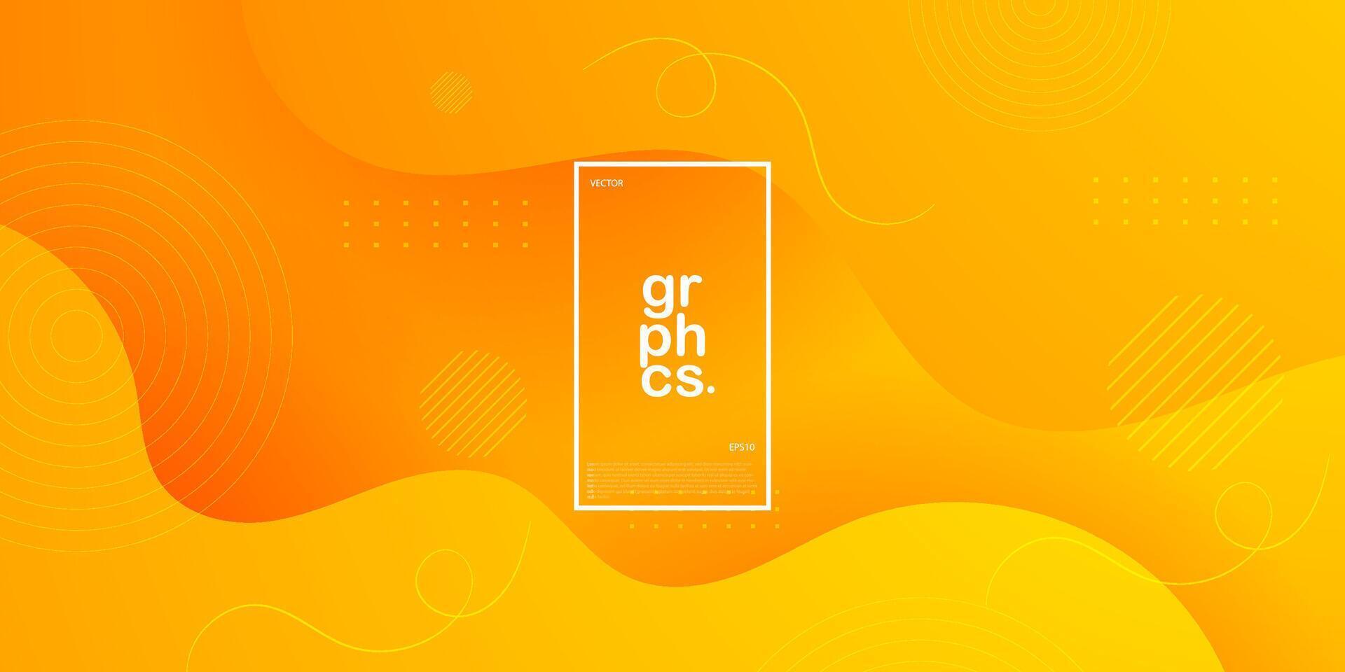 helder abstract oranje achtergrond met gemakkelijk Golf vorm en lijnen. kleurrijk oranje ontwerp. modern met 3d patroon concept. eps10 vector