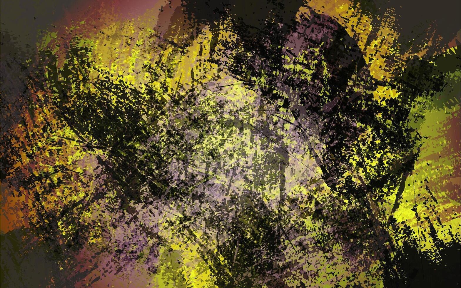 abstract grunge structuur zwart en geel kleur achtergrond vector