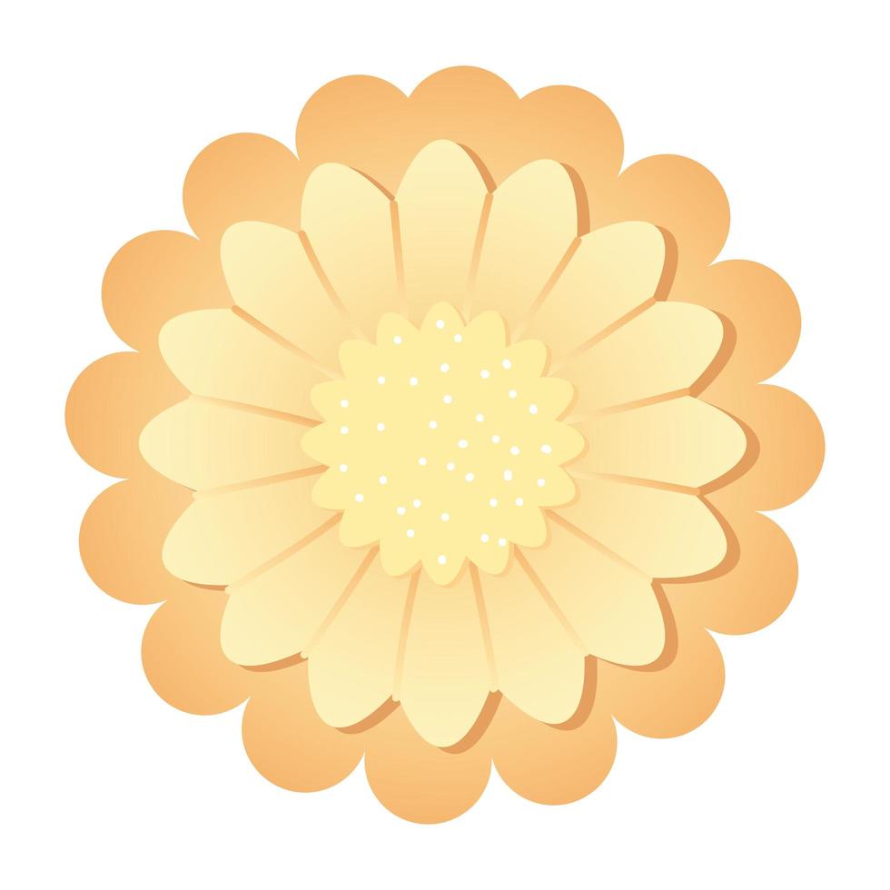 gele bloem decoratief vector