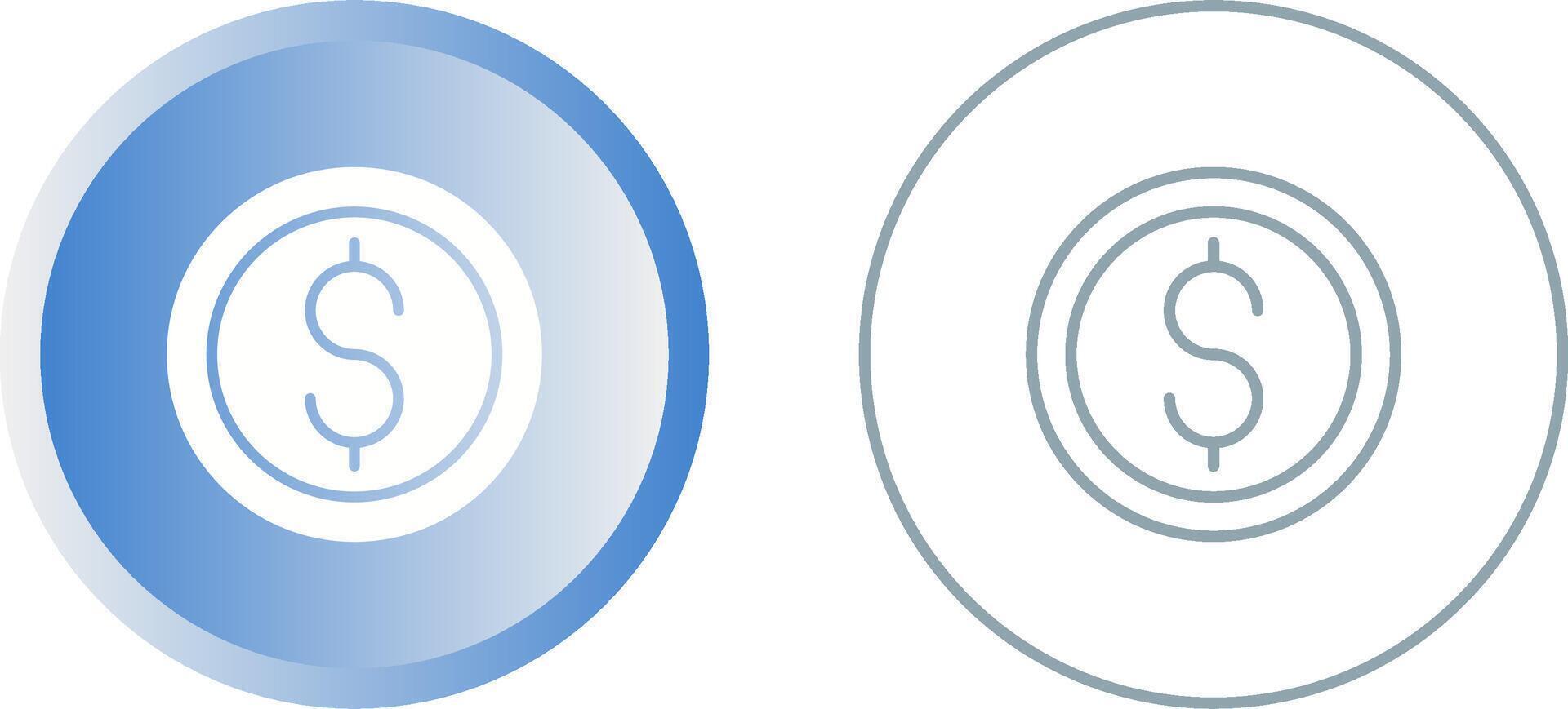 Amerikaanse Dollar cirkel vector icoon