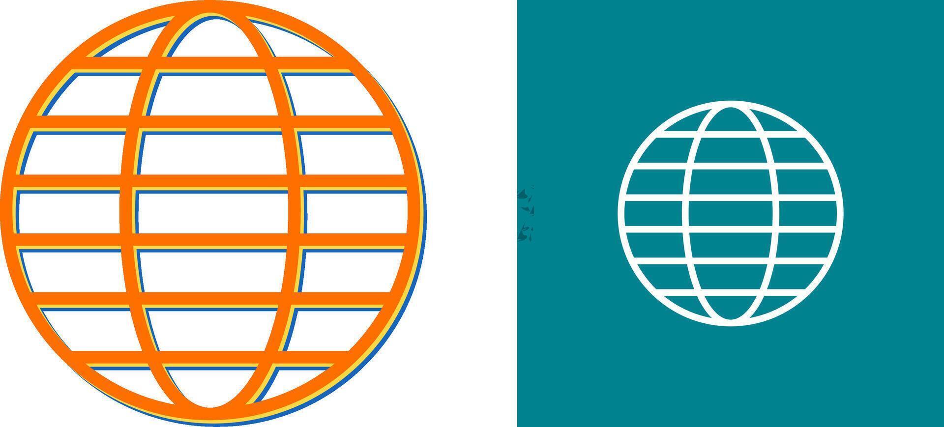 wereldbol vector pictogram