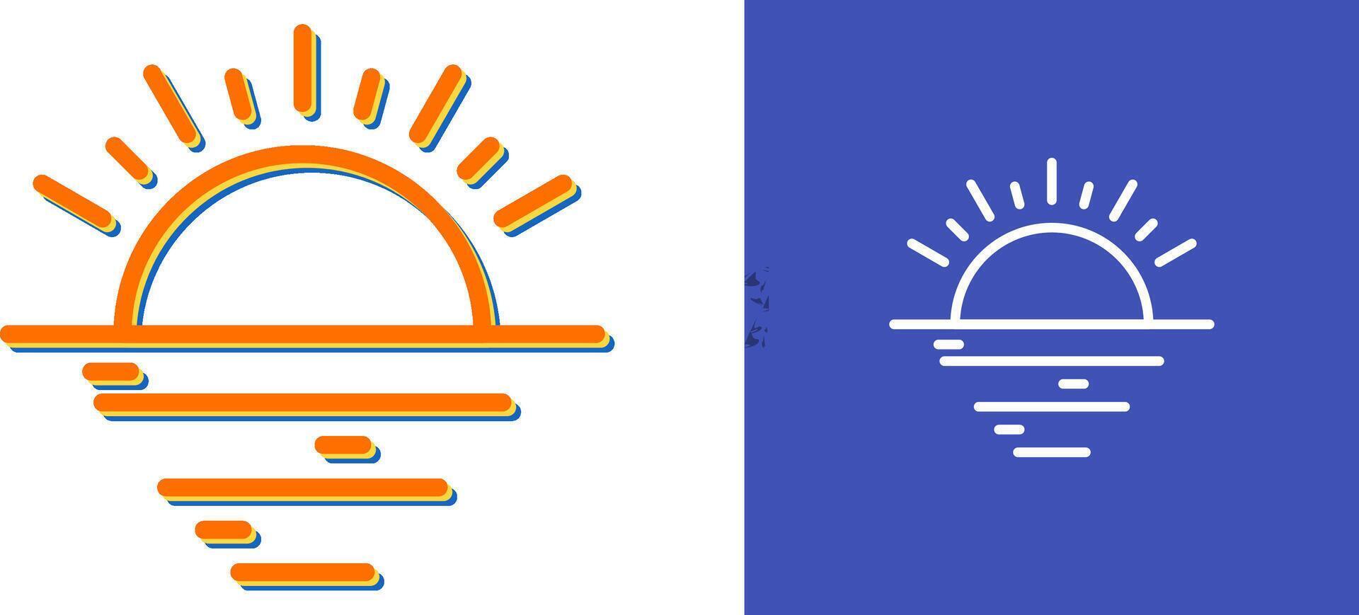 zonsondergang vector pictogram